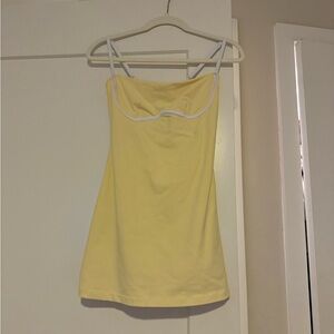 ALO Airbrush Streamlined Dress Lemon/ice white